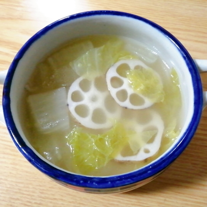 白菜とれんこんの中華スープ